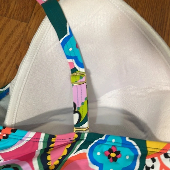 Bleu by Rod Beattie Keyhole Ruched Side Swimsuit Plus Size 20W‎ NWT - Picture 4 of 7